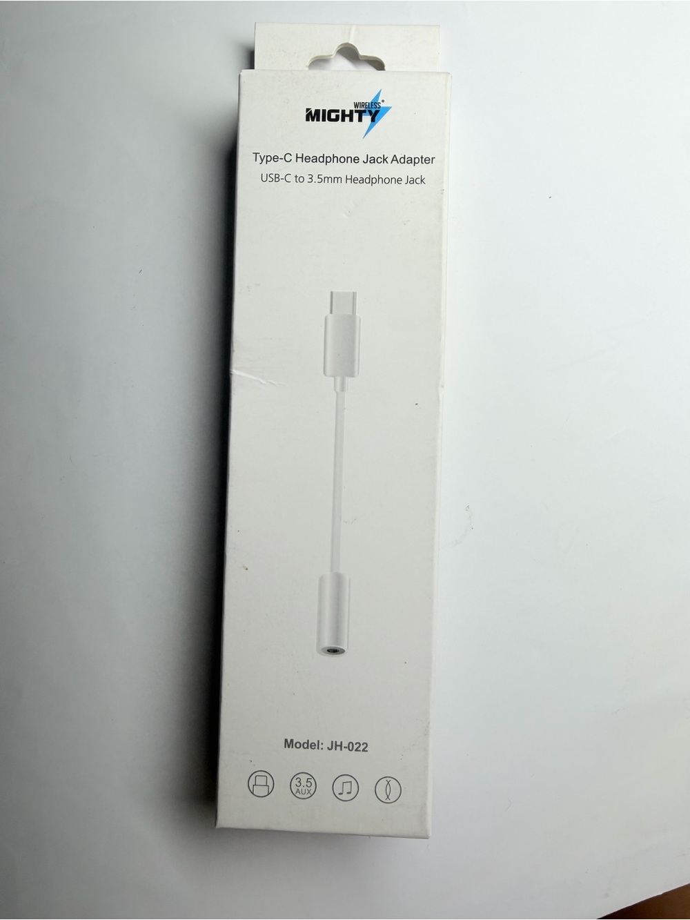 omighty White USB-C to 3.5mm Headphone Adapter